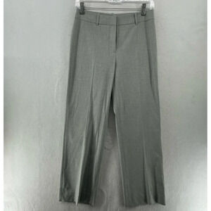 Tahari by ASL Dress Pants Women's Sz 2 Gray Wide-Leg Mid-Rise Stretch Pockets